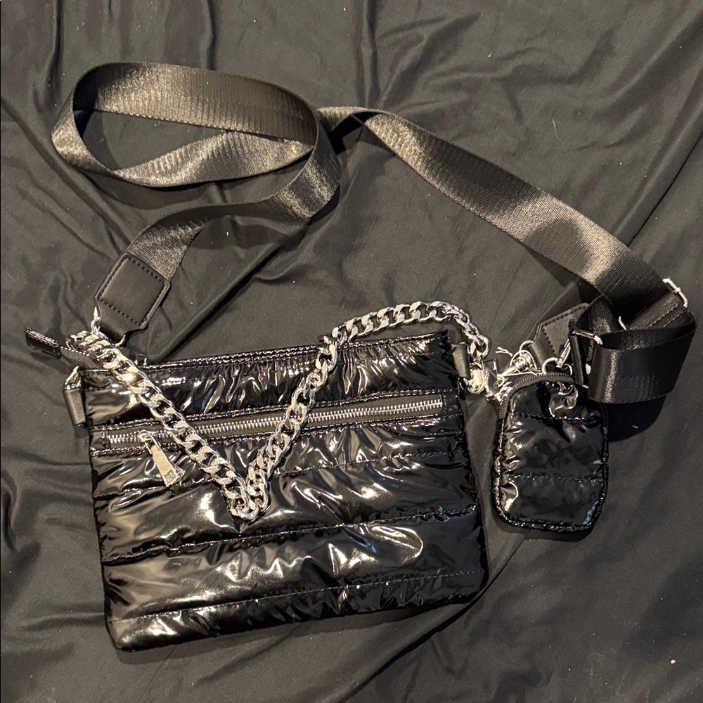Black Quilted Crossbody Bag